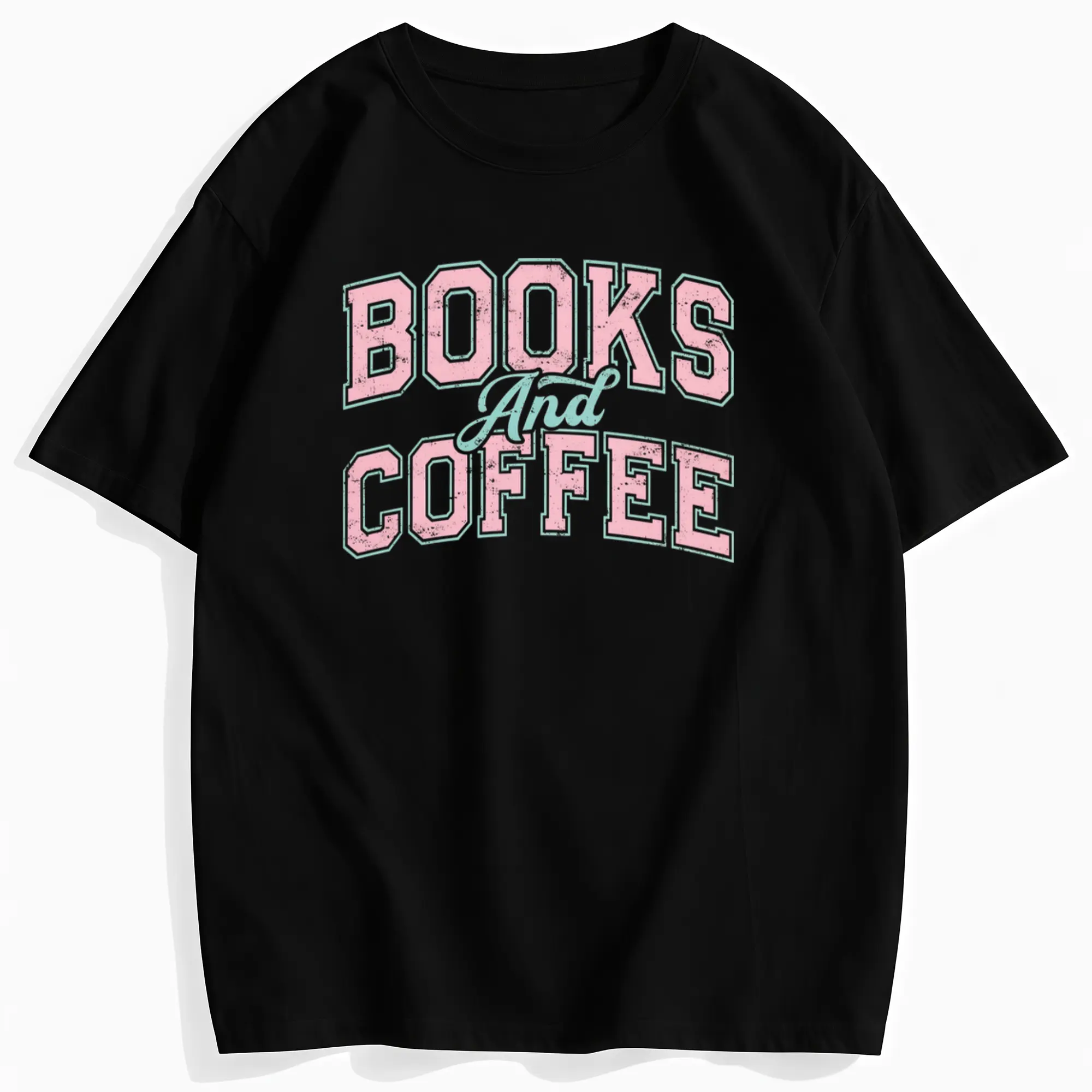 Books and Coffee , Cozy Book Lover Gift Graphic Tee, Bookish Reading Shirt for Bookworms, Aesthetic Literary Top