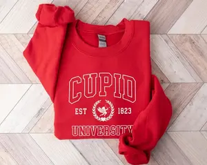 Cupid University Sweatshirt, Cute Valentine's Day Shirt, Funny College Sweatshirt, Love Crewneck Sweatshirt