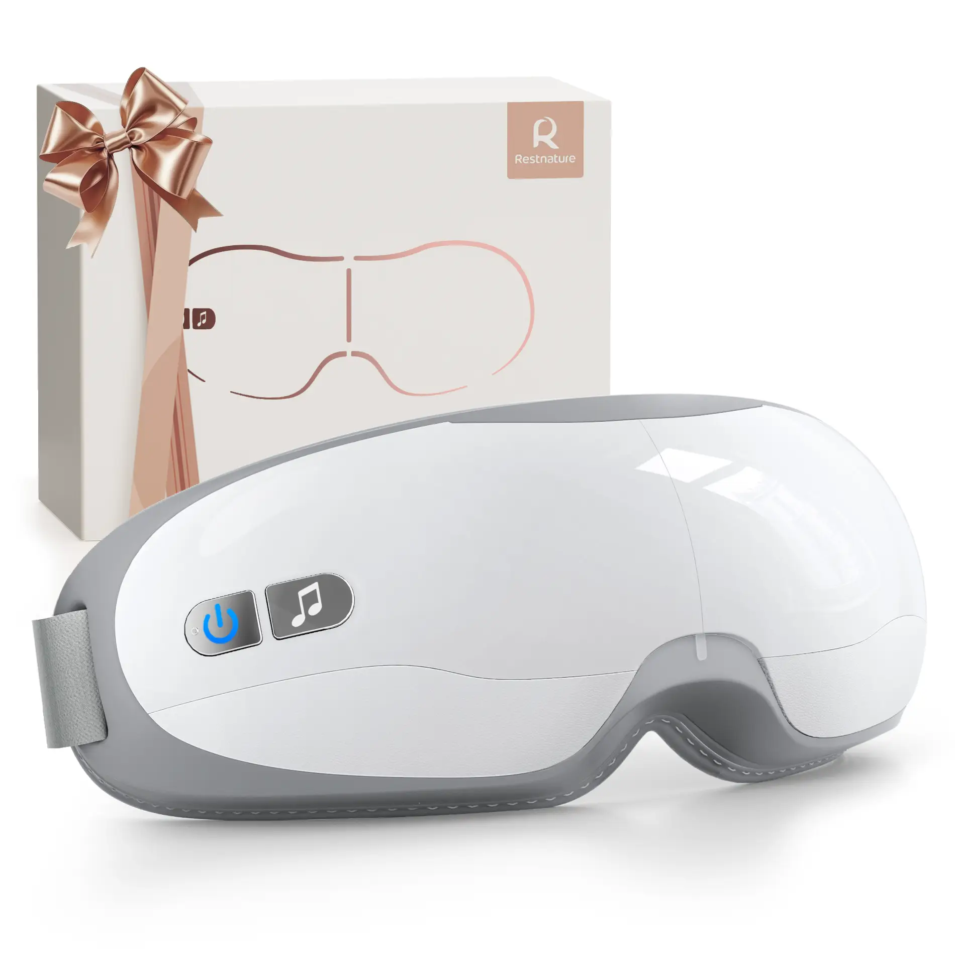 Restnature Eye Massager - Eye Massager with Heat Music, Birthday Gifts for Women Mom, Eye Care Relaxation Self Care Christmas Gifts for Women, Reduce