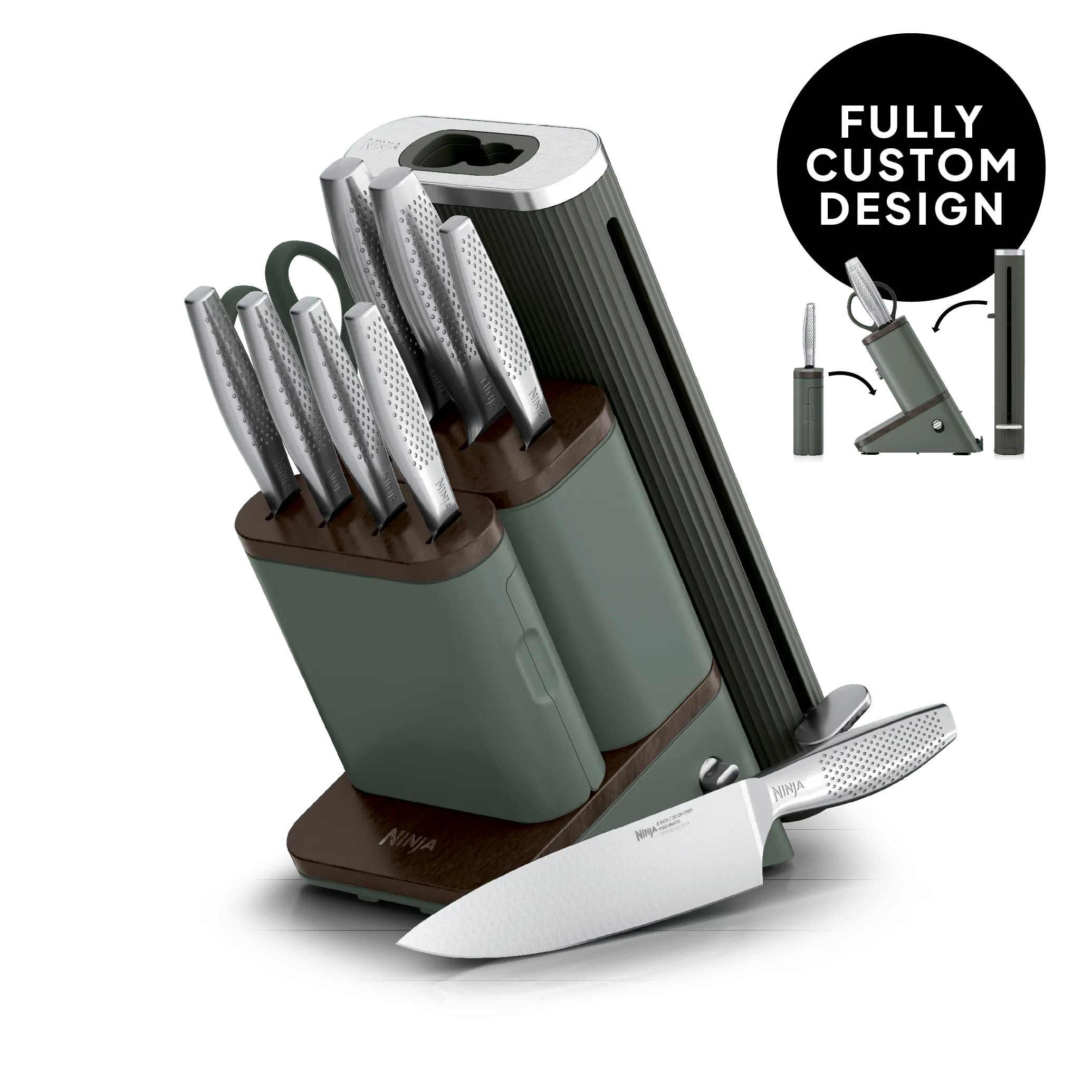 Ninja NeverDull Pro 11-Piece Premium Kitchen Knife Set & Steak Knives - WK62011 Ninja NeverDull Pro 11-Piece Premium Kitchen Knife Set & Steak Knives - WK62011