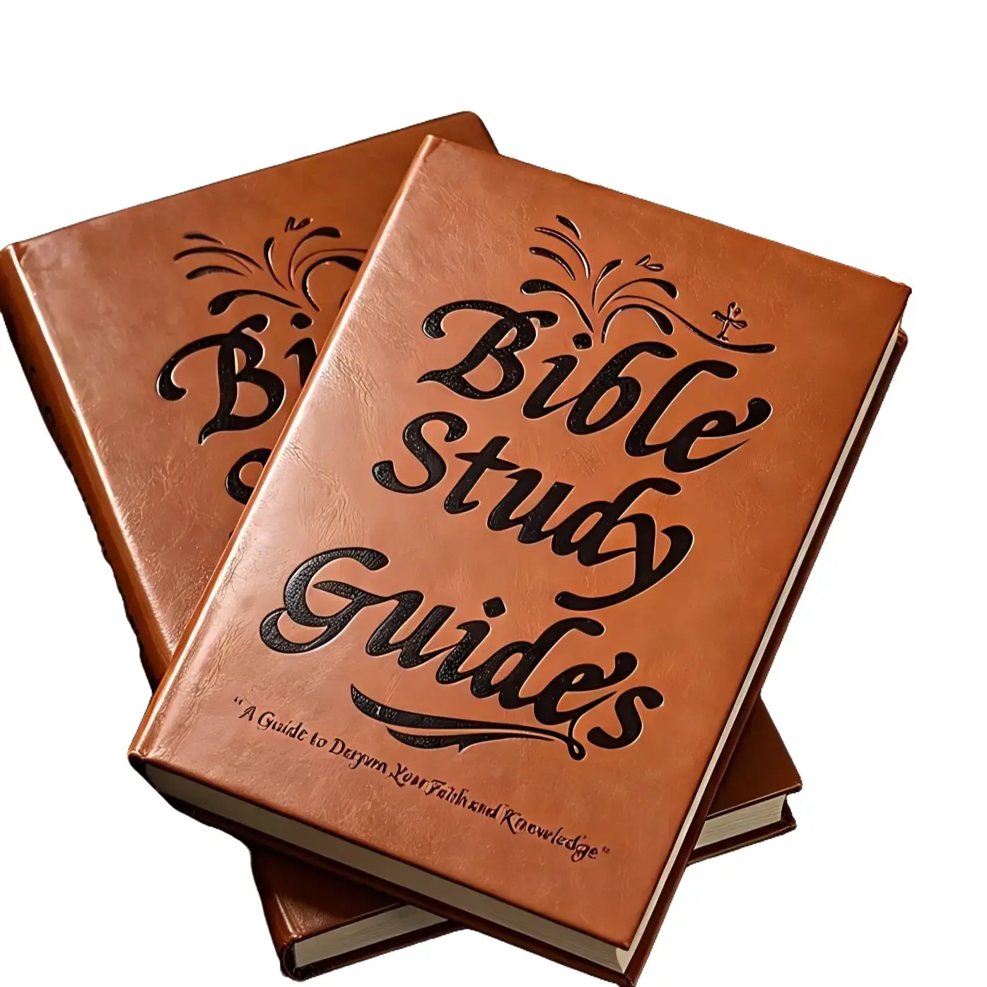66-Page PU Leather Cover Bible Study Journal - Journaling Notebook with Daily Scripture Excerpts, Bible Study Guides for Prayer, Reflection | Office & School Stationery Supply