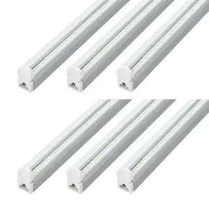 HOLDWILL T5 Integrated Single Fixture, 4FT Linkable LED Shop Light, White Daylight 6500k 2200lm T5 Tube Lights for Garage Office or Under Counter