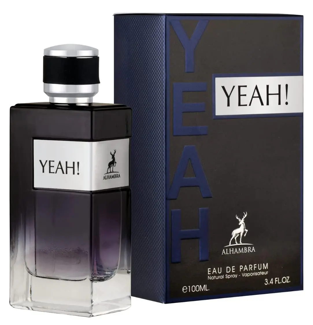 Maison Alhambra Yeah! Eau de Parfum Spray for Men  3.4oz EDP - Fruity Fragrance with Apple, Ginger, Bergamot, Sage, Juniper Berries, and More Edp Intense Woody Cedarwood