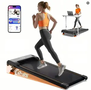 2-in-1 portable under-desk treadmill (with LED display) with a peak power of 1.5 horsepower, suitable for home offices and small spaces, supports walking and jogging, compact plug-in design Ab Trainer