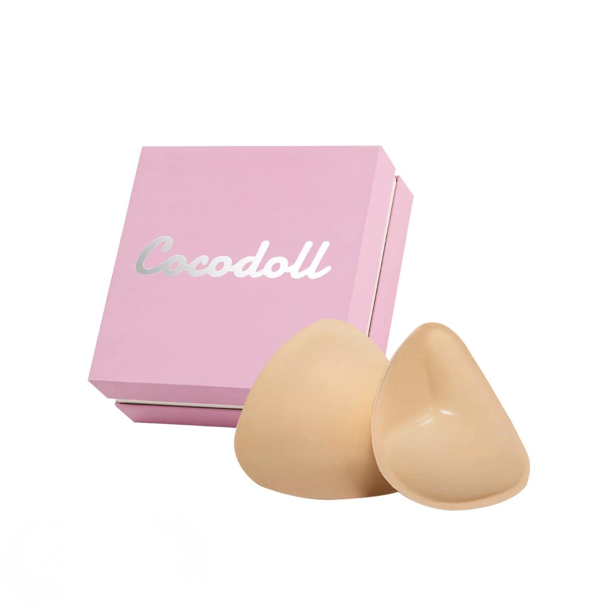 COCODOLL Sticky bra pads,Removable Bra Pads,Inserts-Instant Lift& Push-Up Pads,Washable Silicone Bra Boosters For 2 Cup Sizes Enhancement