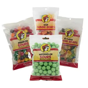 Buc-ee’s Gourmet Candy Variety Bundle 4-Pack Assorted Sours Watermelon Sours Sour Gummi Bears 12-Flavor Gummi Bears 12 oz Resealable Bags Iconic Road Trip Snacks - Bonbon, Sweet