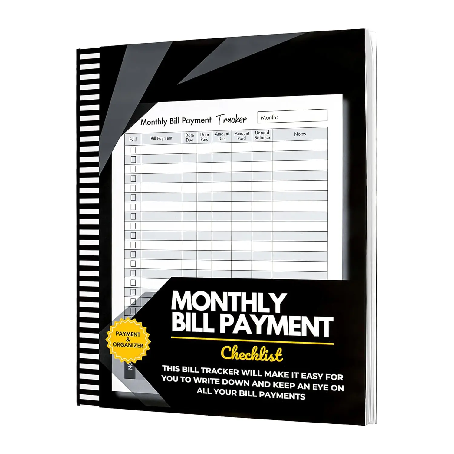 Bill  Notebook: Monthly Bill Payment Checklist with SpiralAnd Simple Binding - 8.5" x 11" 132 + Pages (Simple Bound)