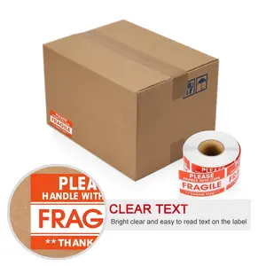 500 Fragile Labels Warning Labels for Transport Moving Glassware Permanent Adhesive Commercial Grade Fragile Labels