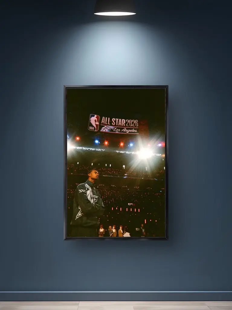 Victor Wembanyama Poster Print Basketball Game Day Gift For Fan NBA All-Star 2026 Los Angeles poster Rolled Poster | Sports Arena Photo