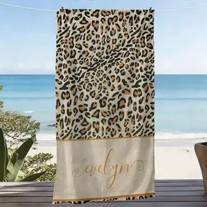 Fashion Leopard Print Super Large Soft Beach Towel, Ultra-Fine Fiber Bath Towel, Quick Dry & Highly Absorbent, Ideal Gift for Summer Holidays, Beach Outings