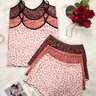Women's Cute Cartoon Butterfly Pajama Set, Pumpkin Print, S-Xxl Sizes, Soft Knit Polyester Fabric, All Seasons Comfortable Sleepwear