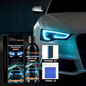 Car Headlight Repair Kit,Headlight Polishing Agent with Sponge,Bright Car Headlight Repair Liquid,Professional Car Care Product,Men Gifts,Car Accessories,Automotive