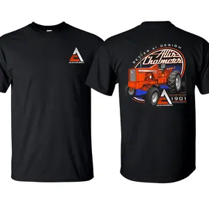 Allis Chalmers AC Tractor Men's T-shirt Tractor Agriculture Cotton Short Sleeve T-Shirt 100% Ultra Cotton Made in USA