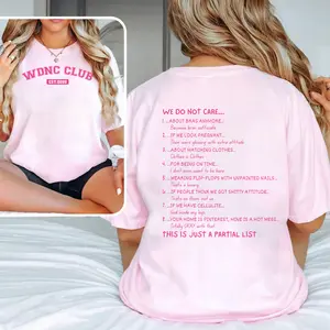 2-sided We Do Not Care Club Shirt, Proud Member Of WDNC Club T-Shirt,  Perimenopause Shirt,  Full Colors, Full Sizes, For Men, For Women