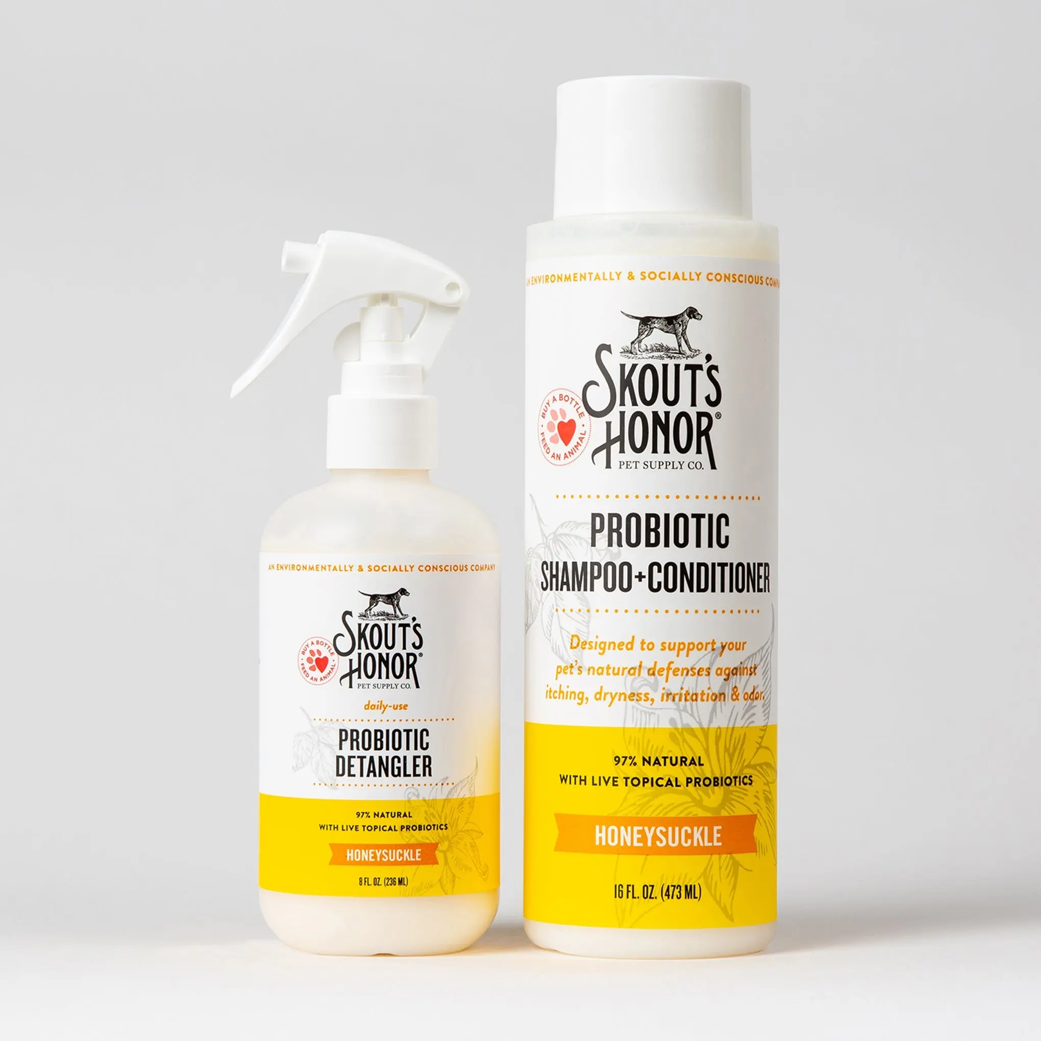 Pet Grooming Detangling Essentials Bundle - Avocado Oil Formula, Topical Probiotics, Supports Natural Defenses, Defends Against Dandruff, Softens and Moisturizes for Dogs & Cats