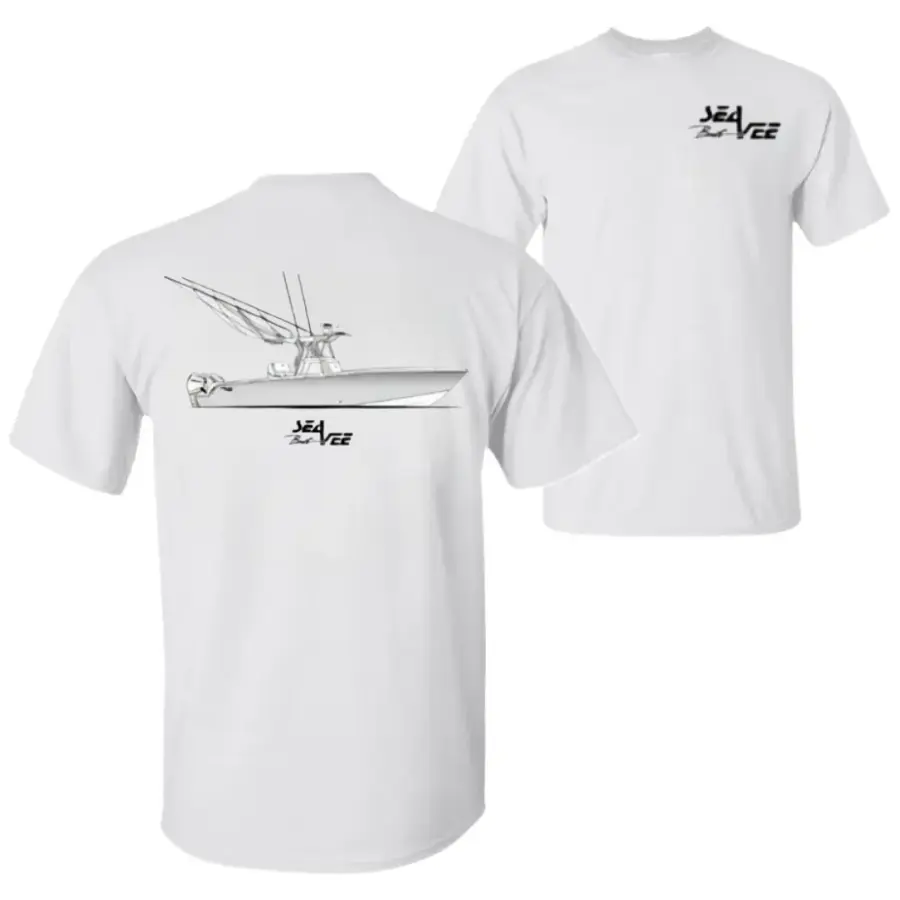 SeaVee Boatworks T-shirt, Offshore Boat Graphic, Marine Lifestyle Apparel, Soft Cotton Blend Marine Apparel, Gift For Boat Enthusiasts