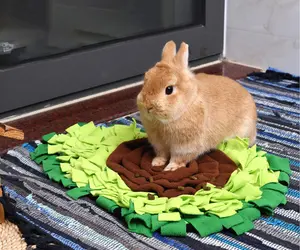 Dog Fleece Snuffle Mat Pet Foraging Mat for Cat Rabbit, Pet Interactive Feeding Toy Anti Slip Slow Feeder Treat Dispenser