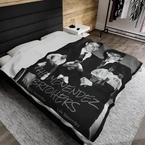 The Menendez Brothers Velveteen Plush Blanket, Cozy Throw for Fans, Unique Home Décor, Vintage Vibe, Gift for True Crime Lovers, Soft Warm