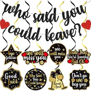 Who Said You Could Leave Banner We Will Miss You Deorations Going Away Party Decorations Goodbye Party Decorations Farewell Decorations Party Coworker Leaving Decorations