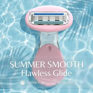 Portable Women Manual Shaving Razor, Safe Painless Hair Remover for Underarm, Bikini Area & Intimate Use, Gentle and Effective Grooming Tool