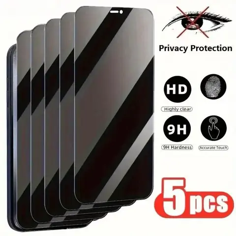 Privacy Protective screen protector for iPhone 18 Pro Max to SE (3rd generation), 9H+ tempered glass, full coverage