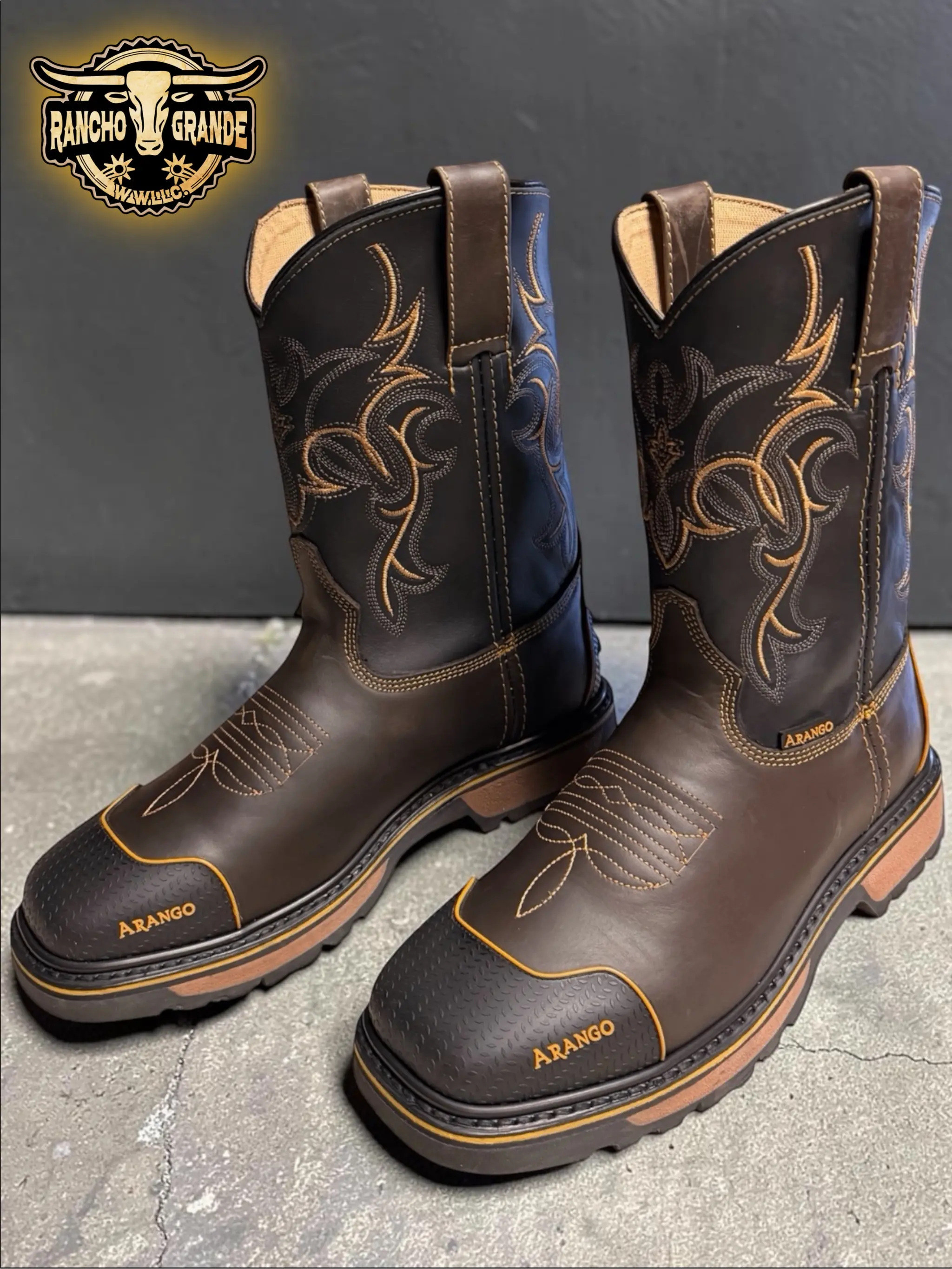 8008 Slip Resistant Men's  Work Boots / Bota de Trabajo para Caballero Resistente a Resbalones
