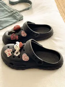 Cute Plush Bear Platform Clogs - Sweet & Cozy, Height Boost, DIY Charms, Trendy Summer Shoes!