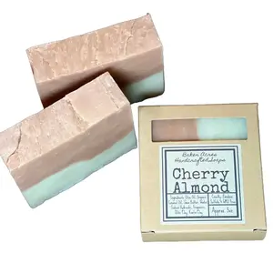 Cherry Almond Handcrafted Soap Organic Shea Olive Blend Cleanser