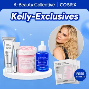 [GWP] [KELLY X COSRX] K-Beauty Collective Bundle l Peptide Toner Pad 1ea + Blue Copper Peptide Serum 1EA + EXOSOME Peel-Off Mask 1ea + Peptide Hydrogel Mask 3sheets (GWP)