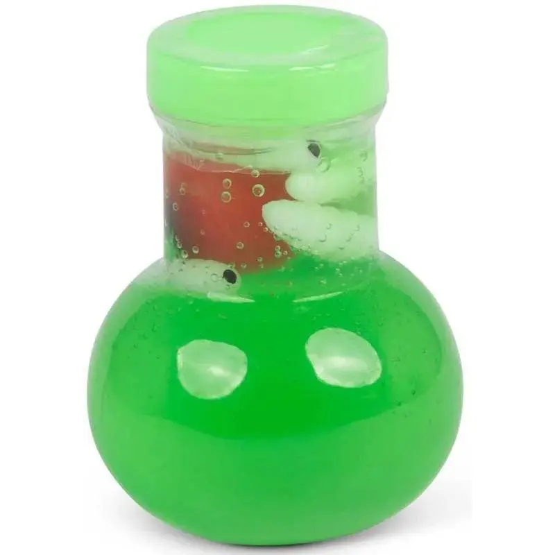 One for Fun Scrunchems Gross Potion Slime, Green Ooze Slime with Eyeballs