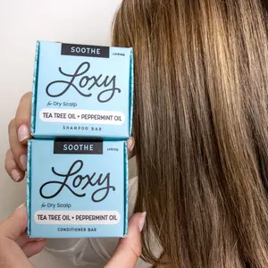 SOOTHE: Shampoo Bar & Conditioner Bar for Dry Scalp with Tea Tree Oil & Peppermint Oil