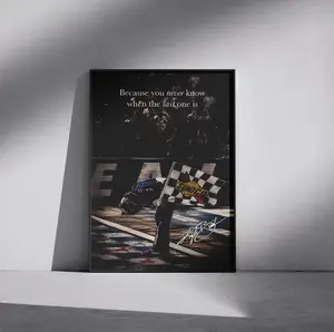 [No Frame] Kyle Busch Tribute Poster, Because You Never Know When The Last One Is Wall Art, RIP Rowdy Decor Home, Vintage NASCAR Tribute Merch