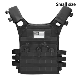 Small Size Multifunctional Jpc Hunting Vest, Lightweight Training Vest with American Flag Badge, Expandable Equipment Backpack, Tactical Lightweight Vest