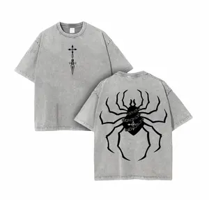 Hunter x Hunter Phantom Troupe Spider Streetwear Tee – Vintage Washed Graphic T-Shirt Featuring the Infamous Spider Emblem – Soft Cotton Unisex Top for Anime Fans – Perfect for Casual Wear, Gift For Fans Streetwear Outfits Men Vacation Outfits