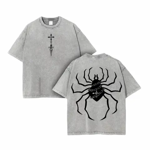 Hunter x Hunter T-Shirt for Men, Distressed Phantom Troupe Graphic Tees, Short Sleeve Round Neck Anime Merchandise, Cotton Graphic Tees, Men's T Shirts, Vintage Graphic Tees
