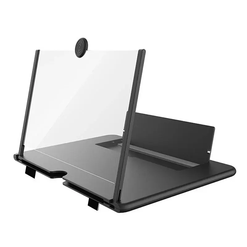 13'' Screen Magnifier for Cell Phone Newest Version 3D HD Video Amplifier Portable Foldable Design Adjustable Ring Stand Universal Compatibility