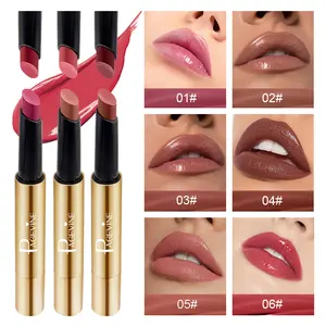 Page Vine Small Gold Tube Matte Lipstick Moisturizing Long-Lasting Waterproof Brightening Rotating Matte Lip Gloss Creat Luscious Jelly Lips