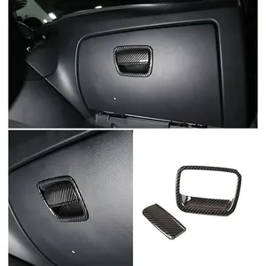 Carbon Fiber For BMW X1 E84 2011-2015 Car ABS Matte Silver Interior Glove Cover Trim Accessories