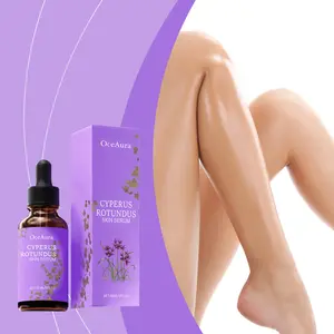 OceAura Cyperus Rotundus Oil Serum - Natural Hair Growth Inhibitor & Strawberry Legs Treatment - Post-Hair Removal Skin Repair Serum with Vitamin E & Olive Oil - Soothing & Hydrating for Sensitive Skin - 2 fl oz