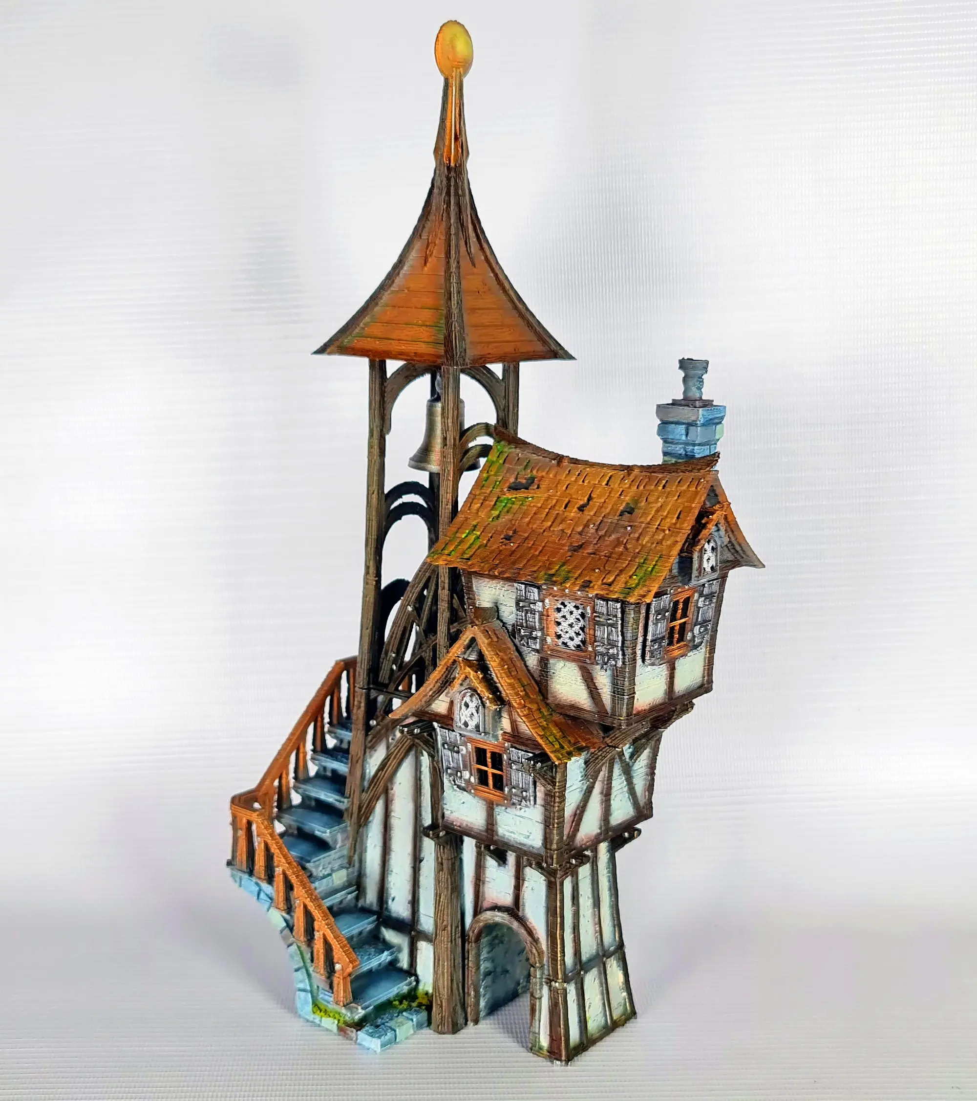 UNPAINTED Medieval Town Terrain - The Vestry House Unpainted 3D Printed for D&D Pathfinder Fantasy RPG Sessions