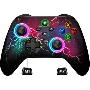 BEBONCOOL Wireless Switch Pro Controller for Nintendo Switch/OLED/Lite,Switch Remote with  Breathing LED/Programmable Function,Black