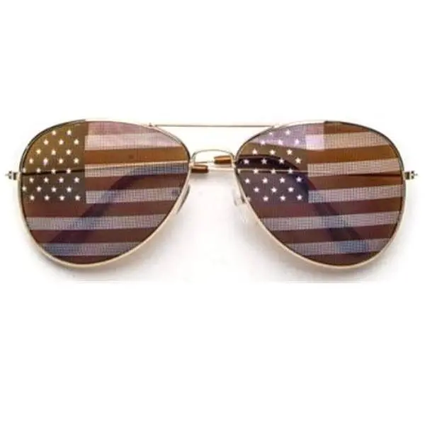 Kacamata Aviator USA Flag Lens untuk Pria Kacamata Aviator USA Flag Lens untuk Pria