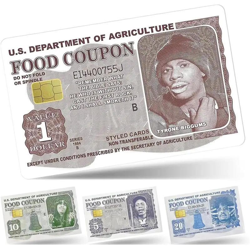 Debit Card Sticker Funny 4Pcs Debit Card Skin Cover Suitable for Small Chip Personalized Food Coupon Waterproof Scratchproof