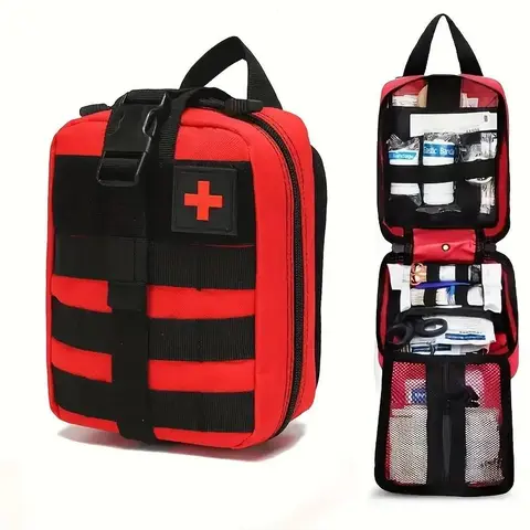 First Aid Kit IFAK Survival Pack, Emergency Rescue Bag for Camping, Hiking, Hunting, Home Use, Emergency Supplies, Perfect Gift for Men, Dad, Husband, Disaster Preparedness