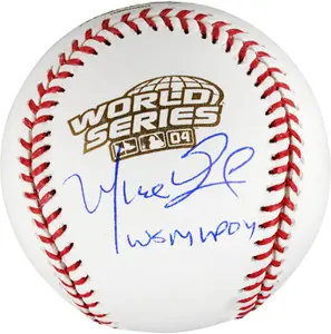 Manny Ramirez Boston Red Sox Autographed 2004 World Series Logo Baseball with "04 WS MVP" Inscription - Fanatics Authentic Certified