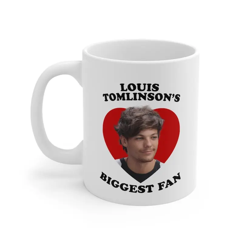 Louis Tomlinson's Biggest Fan Mug, Celebrity Crush, Gift for Her, 1D Fan Mug, Birthday Gift, One Direction