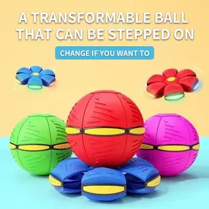 4 Counts Colors Children's Bouncing Ball Magic Metaball Flying Saucer Bouncy Ball Kids Toy Parent-Child Interaction Green Blue Red Pink Christmas Gifts