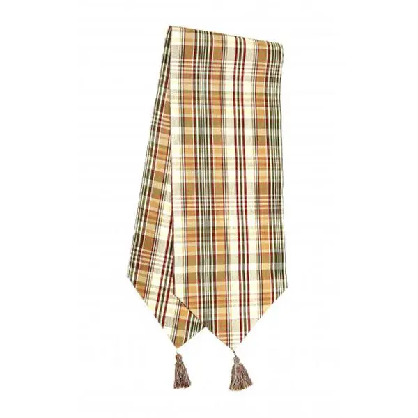 Rosemary Ribbed Fabric Table Runner with Tassel Ends - 13x72 in, Contemporary Modern Home Decor, Table Decor for Kitchen Area