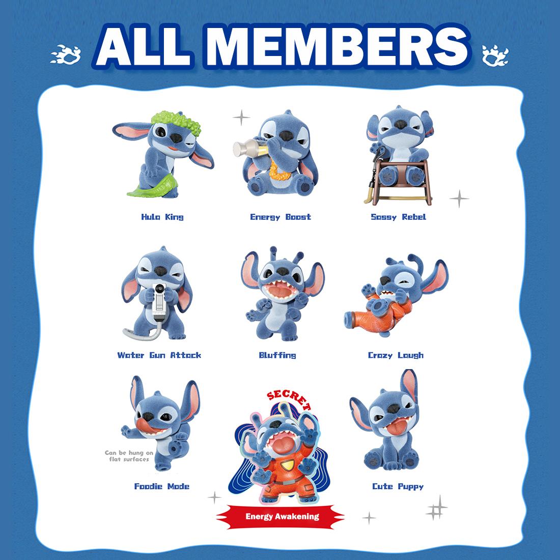 MINISO Disney Stitch 'Not So Well Behaved' Blind Box Figure – Collectible Home Decor Fuzzy Soft Texture Sugar Cube Ideal Holiday Birthday Gift for Kids Friends Fans Girlfriends