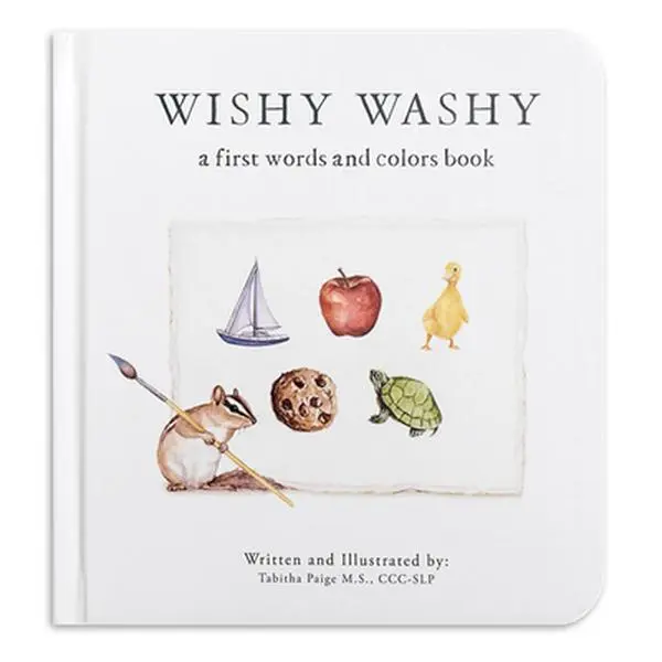 Wishy Washy Board Book - First Words, Colors for Growing Minds, Learning Resources for Preschoolers & Early Readers - Tabitha Paige, Learning Book, Learning Books, Preschool Learning Book